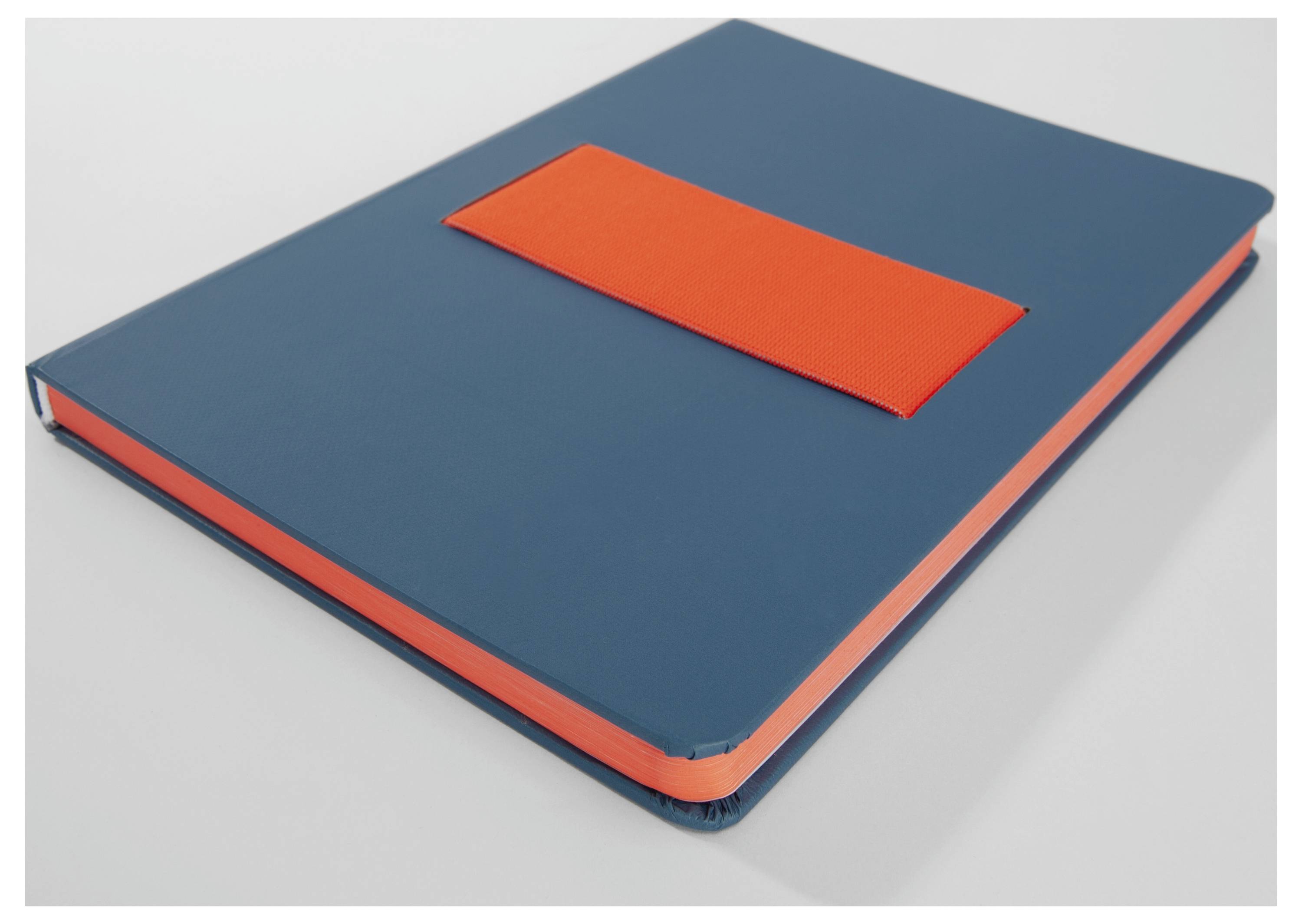 Sigel LS205 Notizbuch Linescape Hardcover DIN A5 liniert Mittelblau, Neonorange Anzahl der Blätter: 88-2