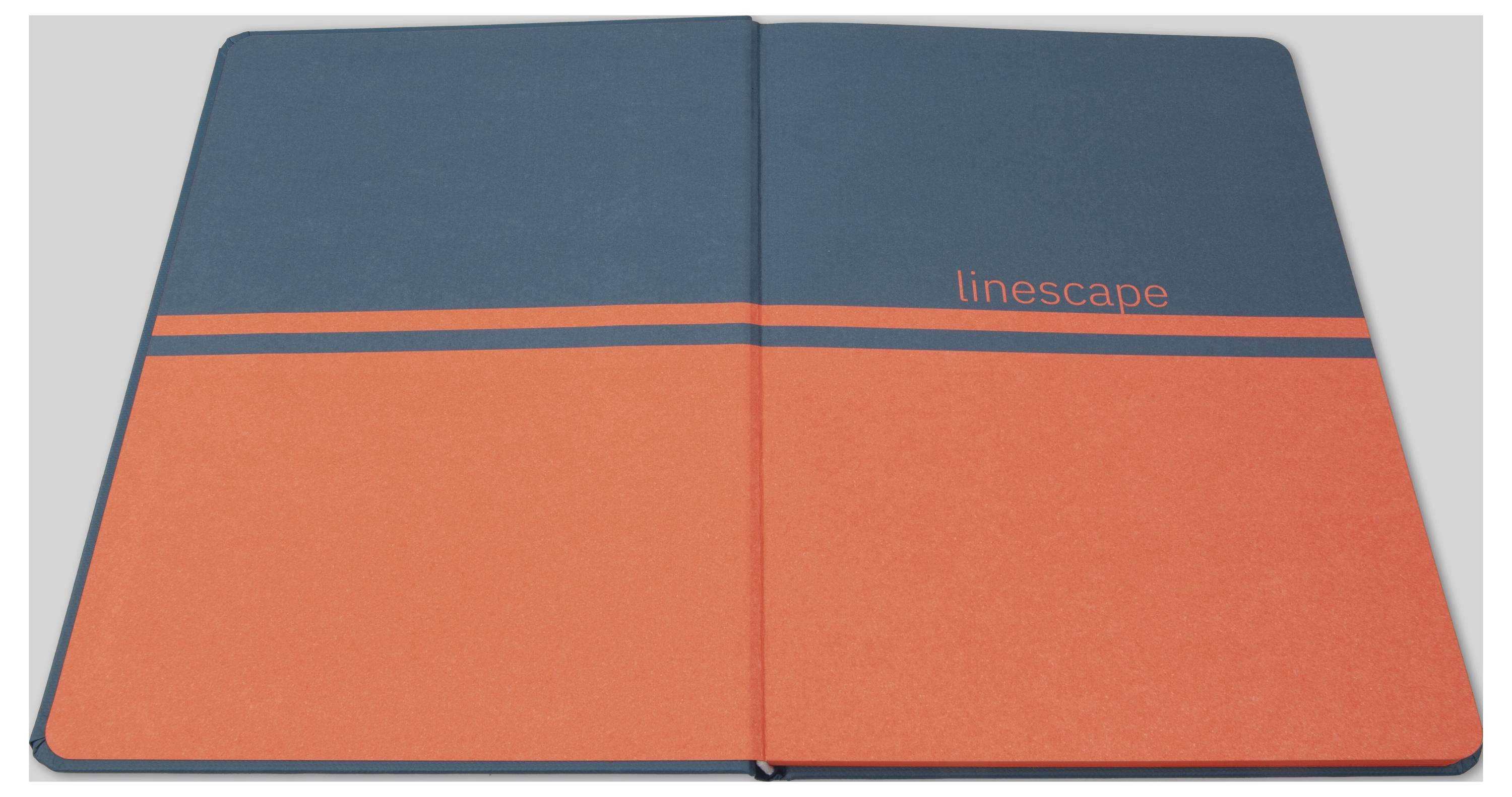 Sigel LS205 Notizbuch Linescape Hardcover DIN A5 liniert Mittelblau, Neonorange Anzahl der Blätter: 88-5
