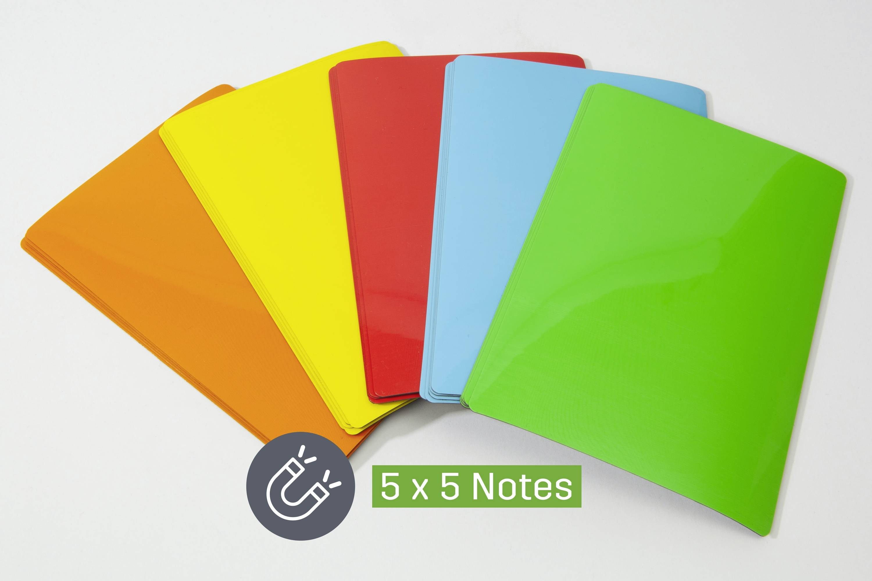 Sigel MU103 Haftnotiz Magnetic Notes 15 cm x 10 cm Blau, Gelb, Grün, Orange, Rot 25 St.-7