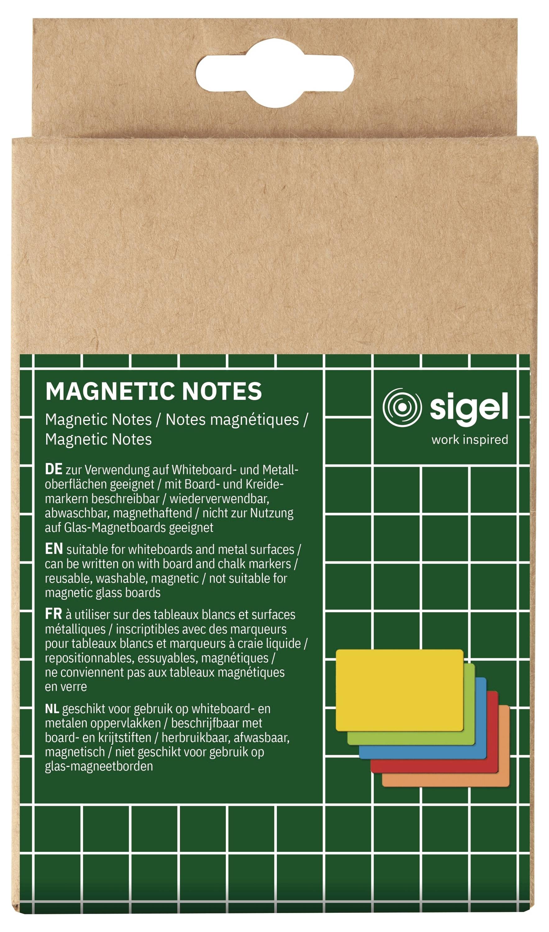 Sigel MU103 Haftnotiz Magnetic Notes 15 cm x 10 cm Blau, Gelb, Grün, Orange, Rot 25 St.-1