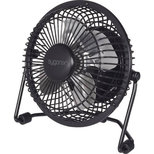 Sygonix USB-Ventilator 2.5 W (Ø x H) 145 mm x 150 mm Schwarz Schwenkbar