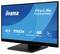 Ein 21,5-Zoll iiyama ProLite T2254MSC Touchmonitor mit AG-Beschichtung und MPP-2.0-Unterstützung wird auf einem schwarzen Ständer präsentiert.