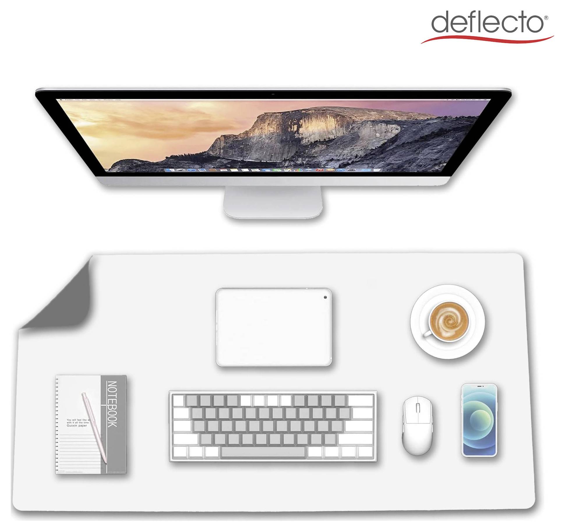 Deflecto DM8040GW Schreibunterlage Grau, Weiß (B x H) 800 mm x 400 mm-3