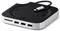 'Satechi' USB-C Hub mit mehreren Anschlüssen, einschließlich HDMI, USB-A und SD-Kartenslots. Kompaktes Design mit geflochtenem Kabel.
