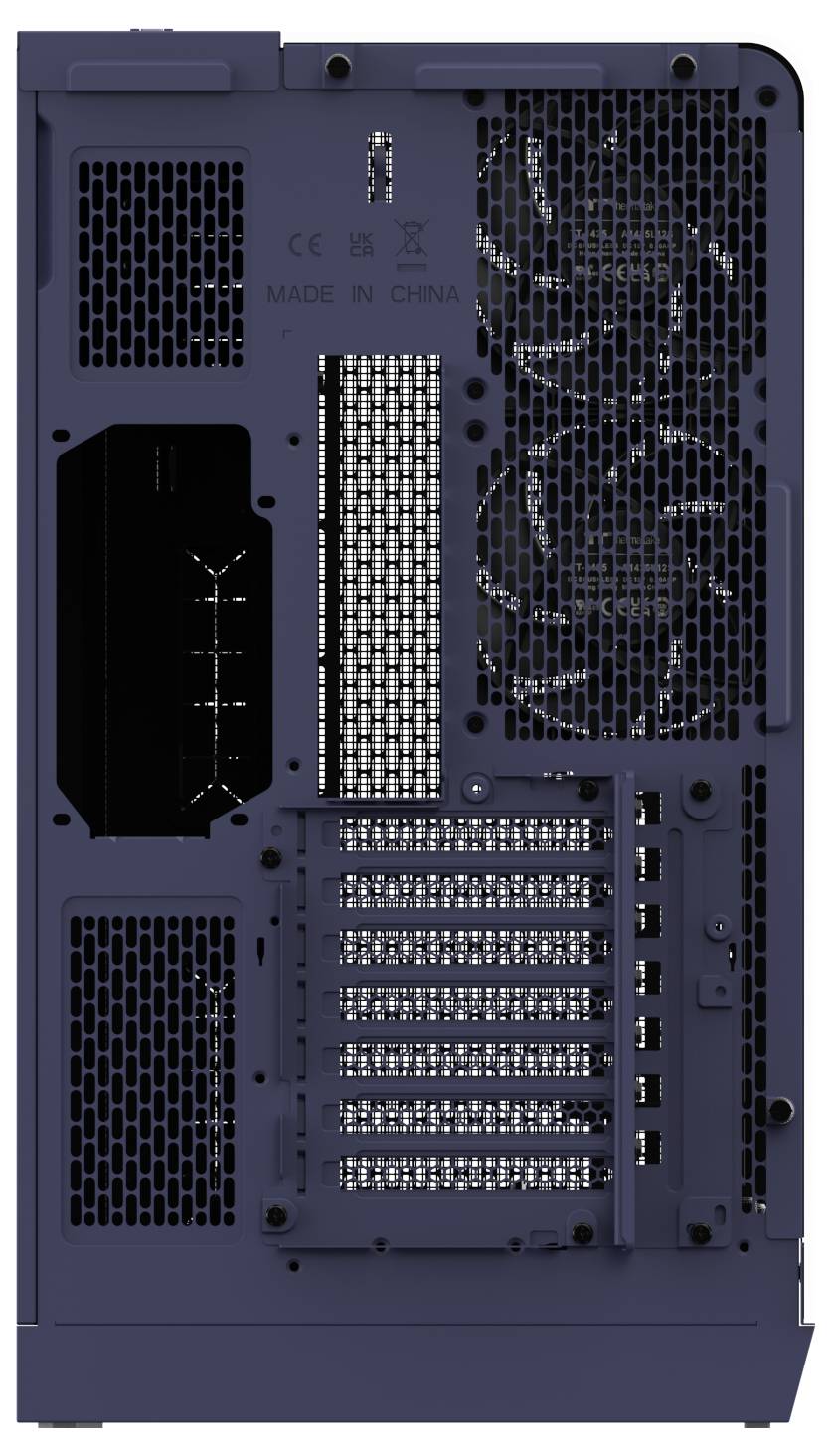 Thermaltake View 390 Air Future Dusk PC-Gehäuse Dunkelblau Staubfilter, Integrierte Beleuchtung, 2 vorinstallierte Lüfte-5