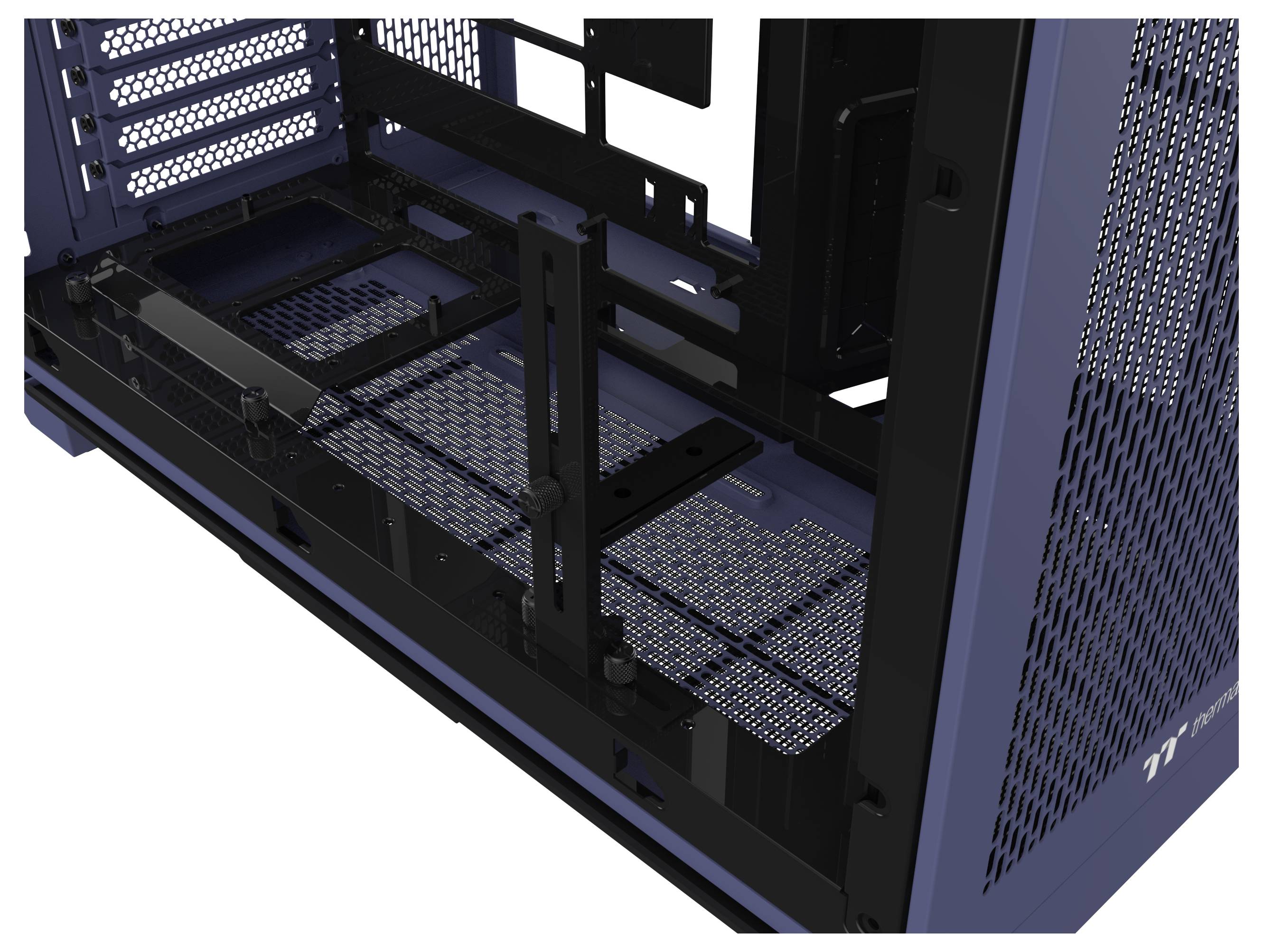 Thermaltake View 390 Air Future Dusk PC-Gehäuse Dunkelblau Staubfilter, Integrierte Beleuchtung, 2 vorinstallierte Lüfte-14