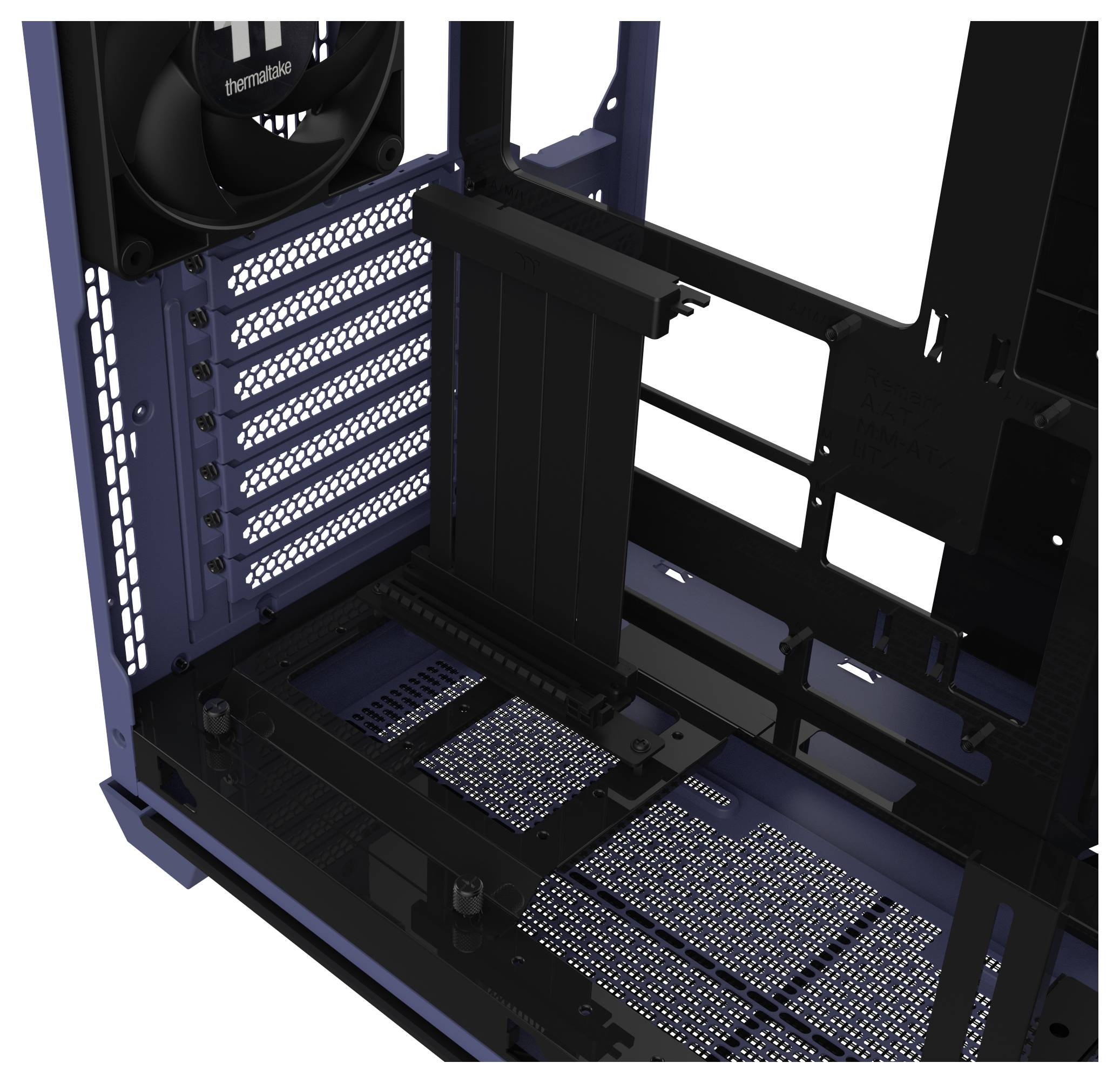 Thermaltake View 390 Air Future Dusk PC-Gehäuse Dunkelblau Staubfilter, Integrierte Beleuchtung, 2 vorinstallierte Lüfte-15