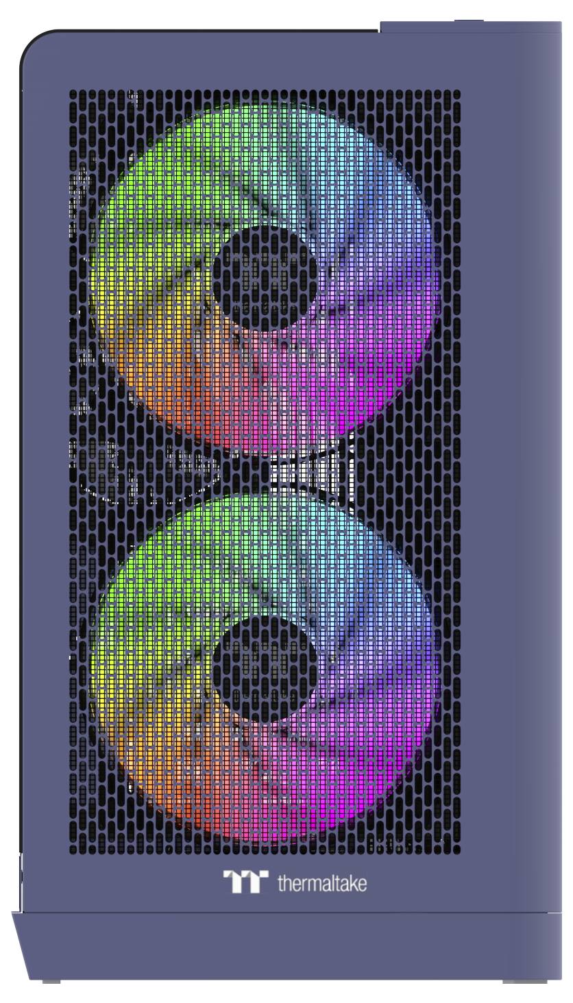 Thermaltake View 390 Air Future Dusk PC-Gehäuse Dunkelblau Staubfilter, Integrierte Beleuchtung, 2 vorinstallierte Lüfte-18