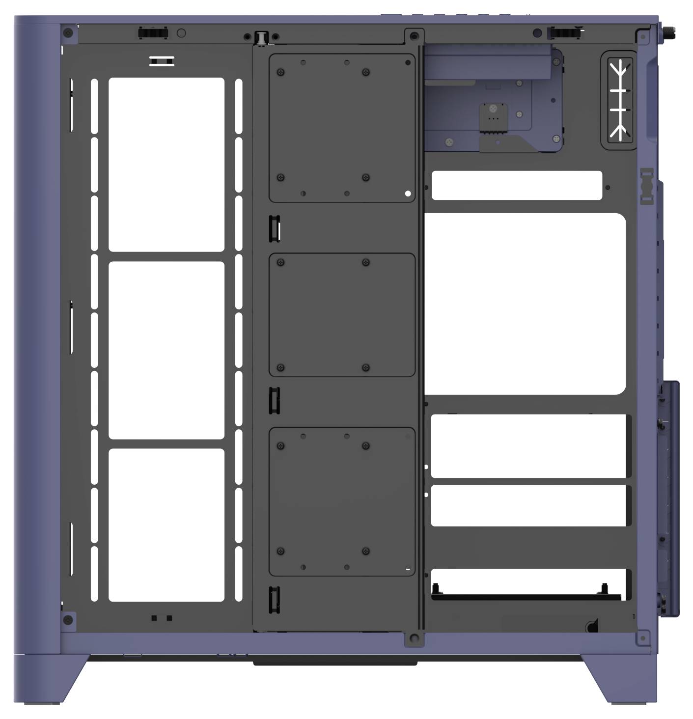Thermaltake View 390 Air Future Dusk PC-Gehäuse Dunkelblau Staubfilter, Integrierte Beleuchtung, 2 vorinstallierte Lüfte-22
