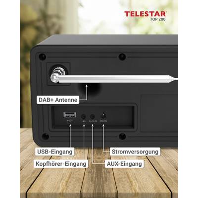 Telestar TOP 200 Schwarz Internet Kofferradio Internet, DAB+, UKW Schwarz-15