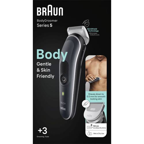 Braun BG5340 Körperhaartrimmer Schwarz, Silber