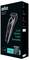 'Braun Barttrimmer Series 3' Verpackung, zeigt den Trimmer mit dem Text 'Friseur-Look jeden Tag frisch'. Merkmale: ultrascharfe Klinge, 40 Längeneinstellungen, vollständig waschbar.