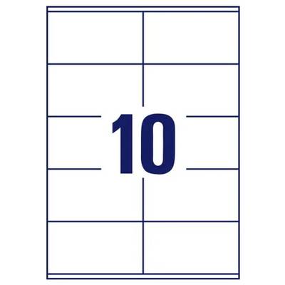 Avery-Zweckform 6137 Universal-Etiketten 105 x 57 mm Papier Weiß 1 St. Permanent haftend Laserdrucker-0