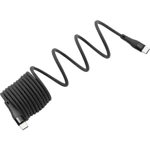 BKL Electronic USB-C® Kabel USB 2.0 USB-B Stecker 2 m Schwarz Geflechtschirm 10080173