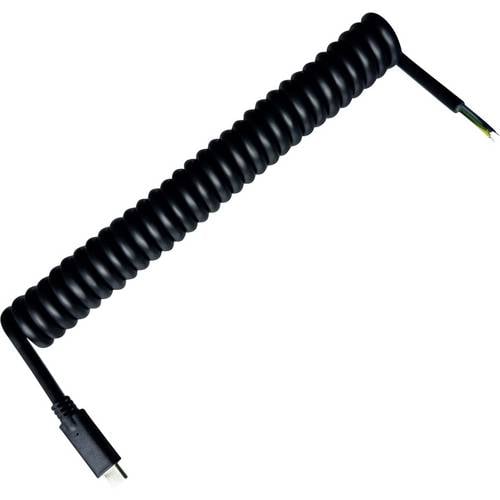 BKL Electronic USB-C® Kabel USB-C®, offene Kabelenden 2 m Schwarz 10080176