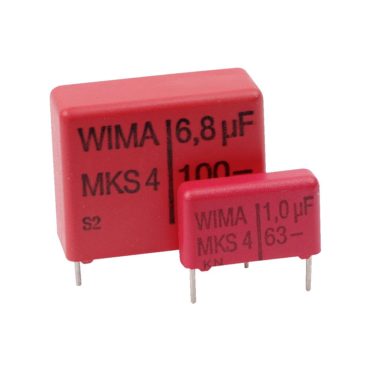 Thumbnail - Wima 1 St. MKT-Folienkondensator radial bedrahtet 100 V/DC, 63 V/AC 10 % (L x B x H) 10.3 x 5.7 x 12.5 mm