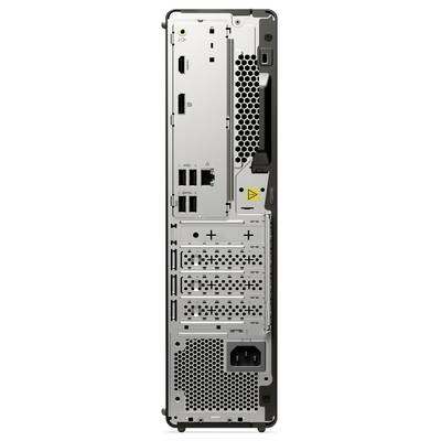 Das Rückpanel eines Desktop-Computergehäuses mit mehreren Anschlüssen, darunter HDMI, USB-Ports und Stromanschluss; wird für Verbindungen und Stromversorgung verwendet.