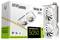 Zotac Gaming GeForce RTX 5050 Twin Edge OC White Edition Grafikkarte mit Dual-Lüftern, neben der passenden Produktverpackung präsentiert.