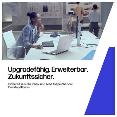 Aufrüstbar. Erweiterbar. Zukunftssicher. Sichere Daten und Desktop-Klasse-Speicher.