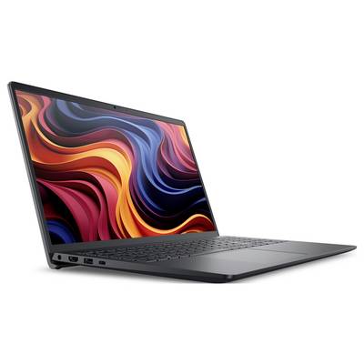 Ein schlanker, dünner Laptop mit einem lebendigen, abstrakten Wirbeldesign auf dem Bildschirm, präsentiert auf weißem Hintergrund, der seine moderne Ästhetik betont.