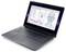 Ein schwarzer Laptop, der eine Benutzeroberfläche mit Diagrammen, einem 3D-Gitterhead-Modell und Datenvisualisierungen auf dem Bildschirm anzeigt.