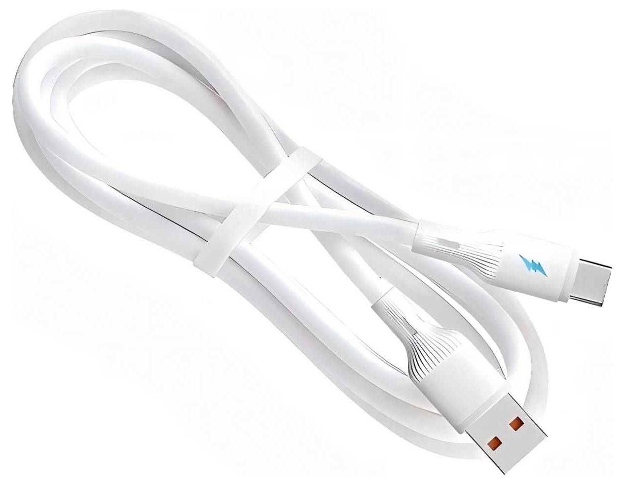 Akyga USB-C® Kabel USB 2.0 USB-A Stecker, USB-C® Stecker 1 m Weiß Flexibel AK-USB-59-1