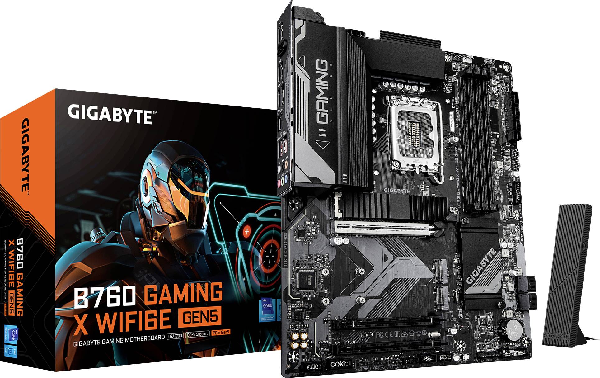 Gigabyte B760 G X WF6E GEN5 Mainboard Sockel (PC) Intel® 1700 Formfaktor (Details) ATX Mainboard-Chipsatz Intel® B760