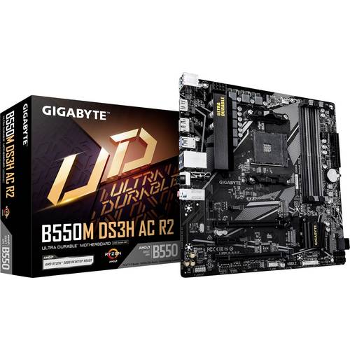 Thumbnail - Gigabyte B550M DS3H AC R2 Mainboard Sockel (PC) AMD® AM4 Formfaktor (Details) Micro-ATX Mainboard-Chipsatz AMD® B550