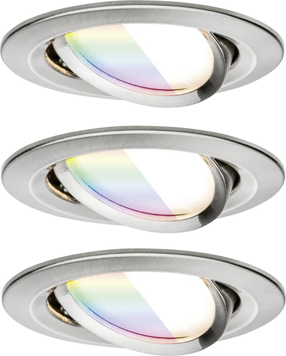 Paulmann 92434 LED-Deckenleuchte, LED-Einbauleuchte 6 W Eisen (gebürstet)