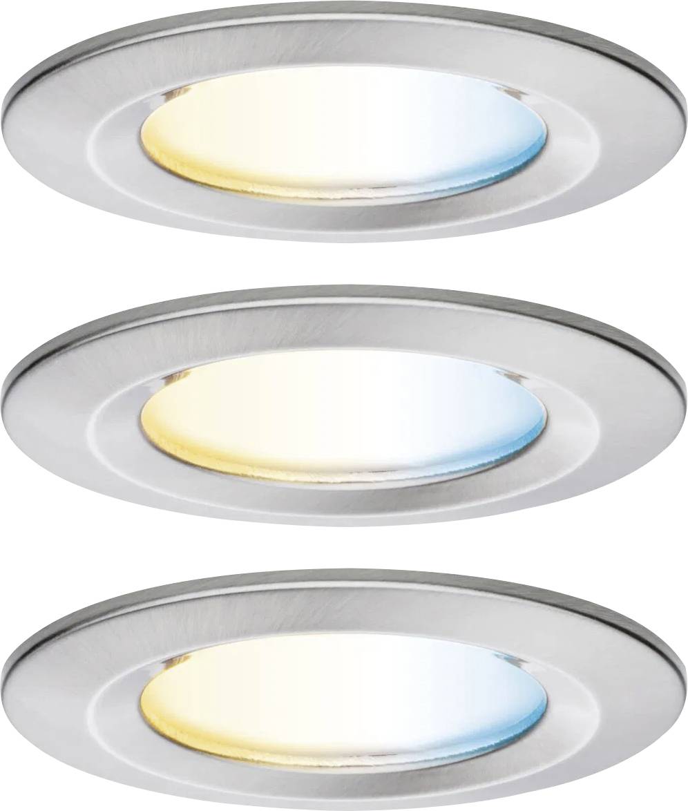 Paulmann 92443 LED-Deckenleuchte, LED-Einbauleuchte 6 W Eisen (gebürstet)