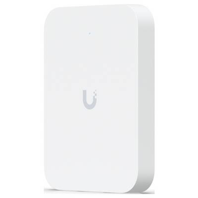 Ein schlanker, weißer rechteckiger WLAN-Zugangspunkt mit einem dezenten Logo in der Mitte.