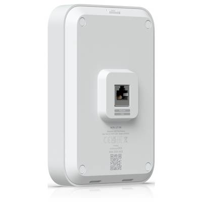 Ein weißes, rechteckiges elektronisches Gerät mit sichtbarem Ethernet-Anschluss auf der Rückseite, das für die Wandmontage konzipiert ist.