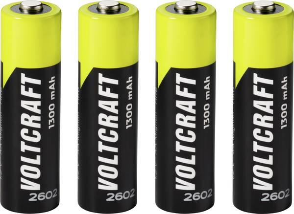 VOLTCRAFT Mignon (AA)-Akku NiMH 1300 mAh 1.2 V Ready to use 4 St.