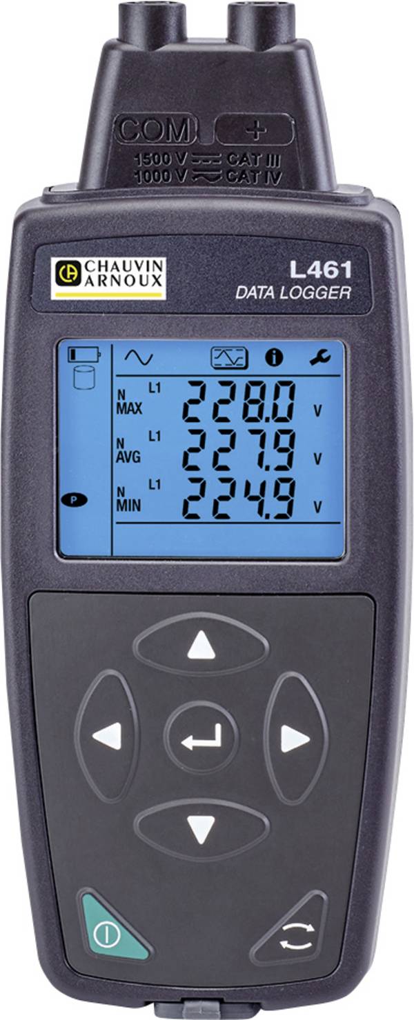 Chauvin Arnoux P01157182 L461 Spannungs-Datenlogger Messgröße Spannung 10 bis 1200, 1700 V/AC, V/DC