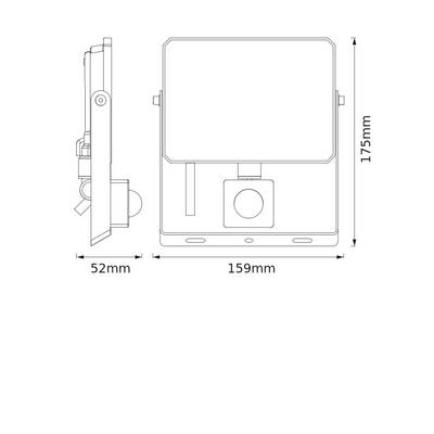 OSRAM HOMELIGHTING FLOODLIGHT LUX SENSOR 30W 830 BLACK 4099854489686 LED-Flutlichtstrahler 30.00 W Leuchtfarben: Warmwei-1