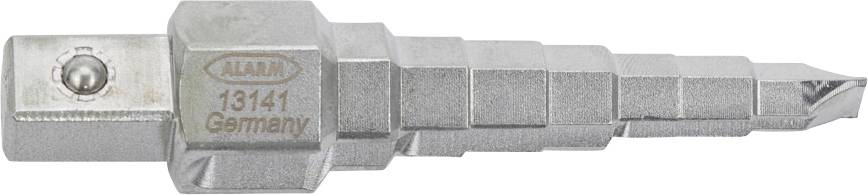 Aldan 13141 Deutschland Gewindebohrer-Adapter mit abgestuften zylindrischen Abschnitten, konzipiert für das schrittweise Erweitern von Bohrungen.