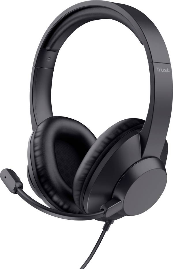 Trust Trust Ayda Max - Headset - On-Ear - kabelgebunden Over Ear Kopfhörer kabelgebunden Schwarz