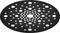Cardano (ADA) Kryptowährungslogo mit weißen konzentrischen Kreisen und Punkten auf einem schwarzen ovalen Hintergrund, was ein Blockchain-Netzwerk andeutet.