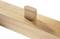 Hölzerner Dübel, der in eine Nut eines Holzbalkens eingesetzt wird und damit eine Holzverbindungstechnik veranschaulicht.