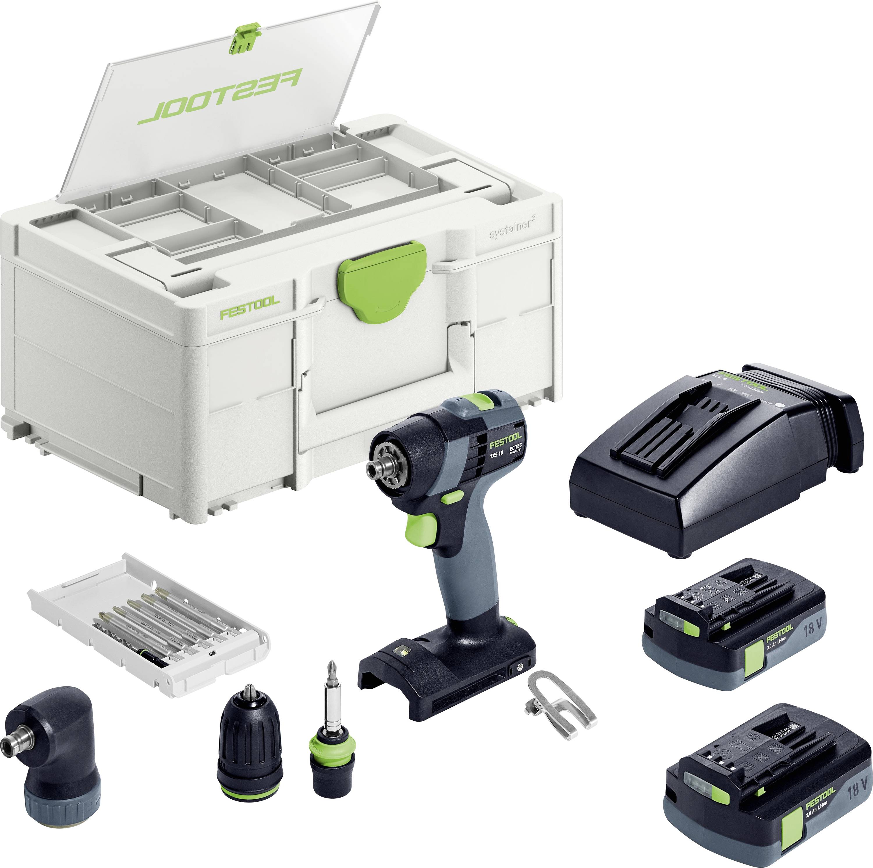 Festool TXS 18 C 3,0-Set 576896 Borrskruvdragare batteri 18 V 3.00 Ah inkl. 1x batteri, inkl. laddare