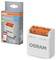 Ein intelligentes Schaltmodul von OSRAM, entwickelt für Energiemessung. Das Bild zeigt das Modul und seine Verpackung und hebt dabei die Konnektivitätsfunktionen hervor.