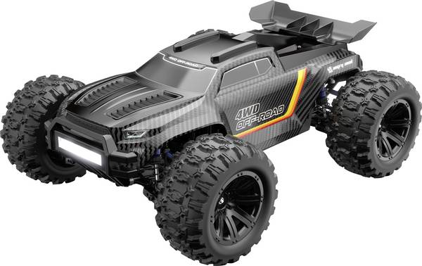 MJX Schwarz Brushless 1:12 RC Modellauto Elektro Monstertruck Allradantrieb (4WD) RtR 2,4 GHz Inkl. Akku und Ladegerät