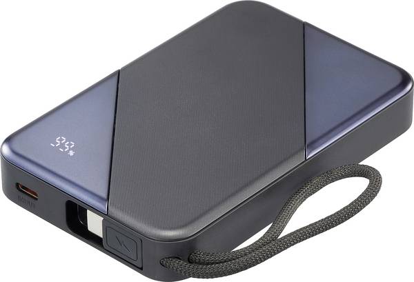 VOLTCRAFT VC-PBP2535CB Powerbank 10000 mAh USB PD 3.0 Li-Ion Schwarz Statusanzeige