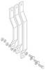 ABN XAS740SE Verbindungsschienensatz 3-polig CU 30x5mm von LSS/LTS 400A auf SAS 60mm mit 30x5 CU Verbindungsset 1 St.