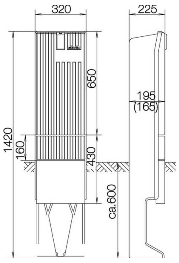 ABN SL142P SL142P Anschlusssäule bodenstehend Anzahl Teilungen = 12  Inhalt 1 St.