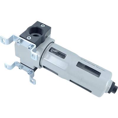 Eine Luftfiltration seinheit mit einem Metallmontagehalterung und sichtbarer Filterkassette, die zur Reinigung von Druckluft in industriellen Systemen verwendet wird.