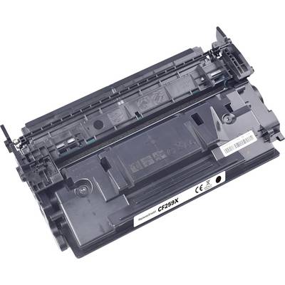 Ein schwarzer Tonerkartuschen-Einsatz mit der Bezeichnung CF259X für einen Laserdrucker, ausgestattet mit verschiedenen Symbolen und einem Barcode auf seinem Gehäuse.