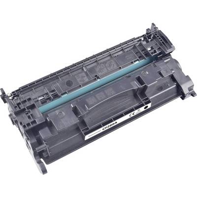 Eine schwarze Tonerkartusche mit der Bezeichnung ‚CF283A' mit sichtbarem Zuglasche, die typischerweise für Laserdrucker verwendet wird.
