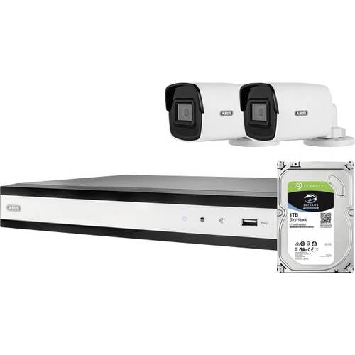 ABUS ABUS Komplett-Set mit 2 PoE Mini Tube-Kameras + Rekorder TVVR36423T LAN IP-Überwachungskamera-Set 1920 x 1080 Pixel