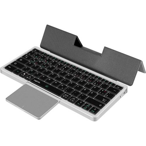 Thumbnail - LogiLink ID0214 Bluetooth® Tastatur, Maus-Set Deutsch, QWERTZ Space Grau Easy Switch 3 Geräte